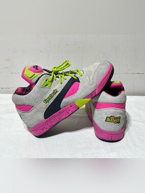 Reebok Pump Omni Lite Hexalite Tennis Ball Suede Pink Volt Men’s 9.5 023501